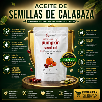 Aceite de Semillas de Calabaza | 90 Cápsulas