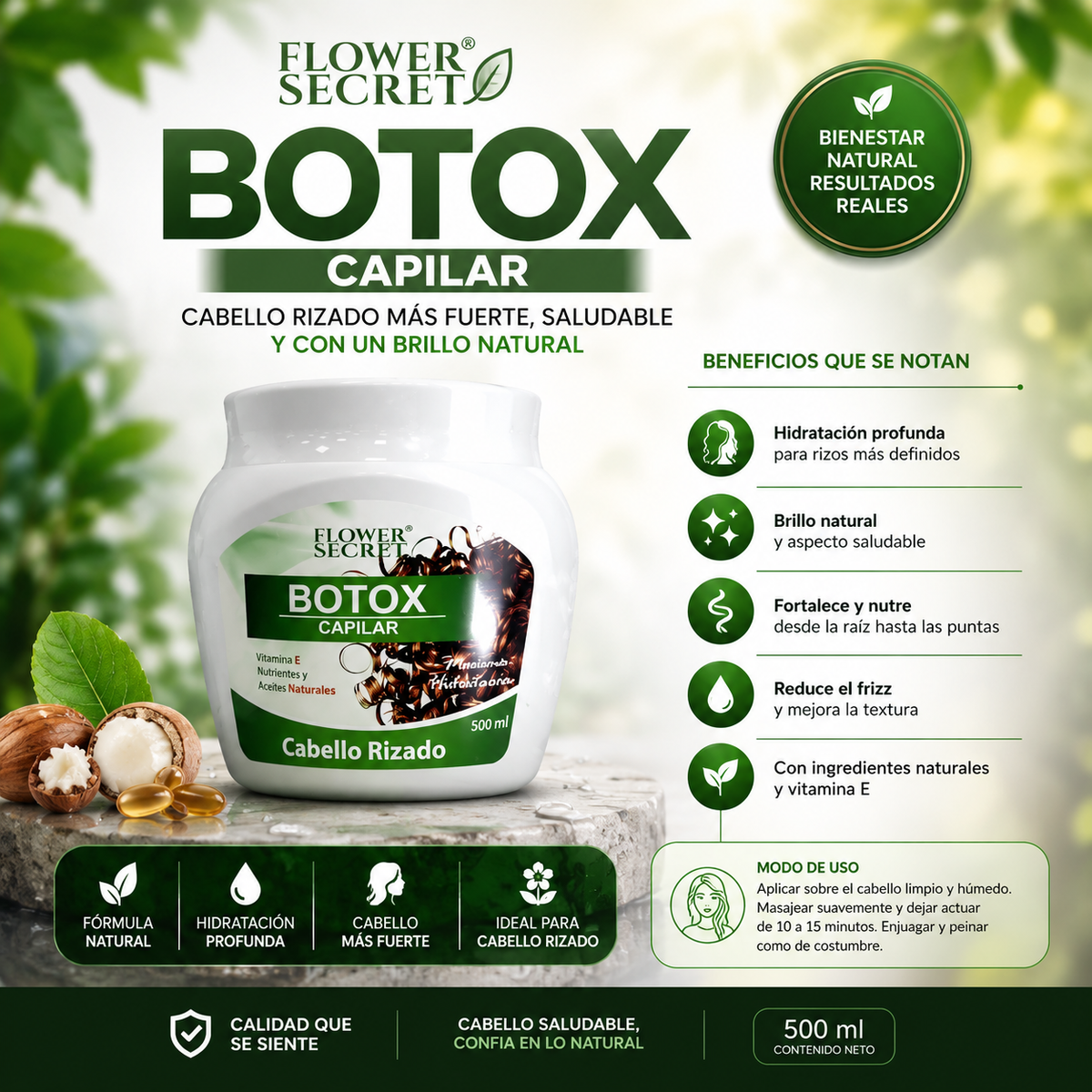 Botox Capilar con Keratina para Cabello Rizado