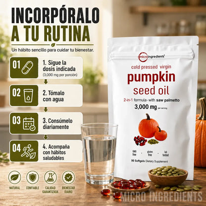 Aceite de Semillas de Calabaza | 90 Cápsulas