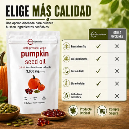 Aceite de Semillas de Calabaza | 90 Cápsulas